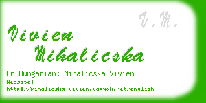 vivien mihalicska business card